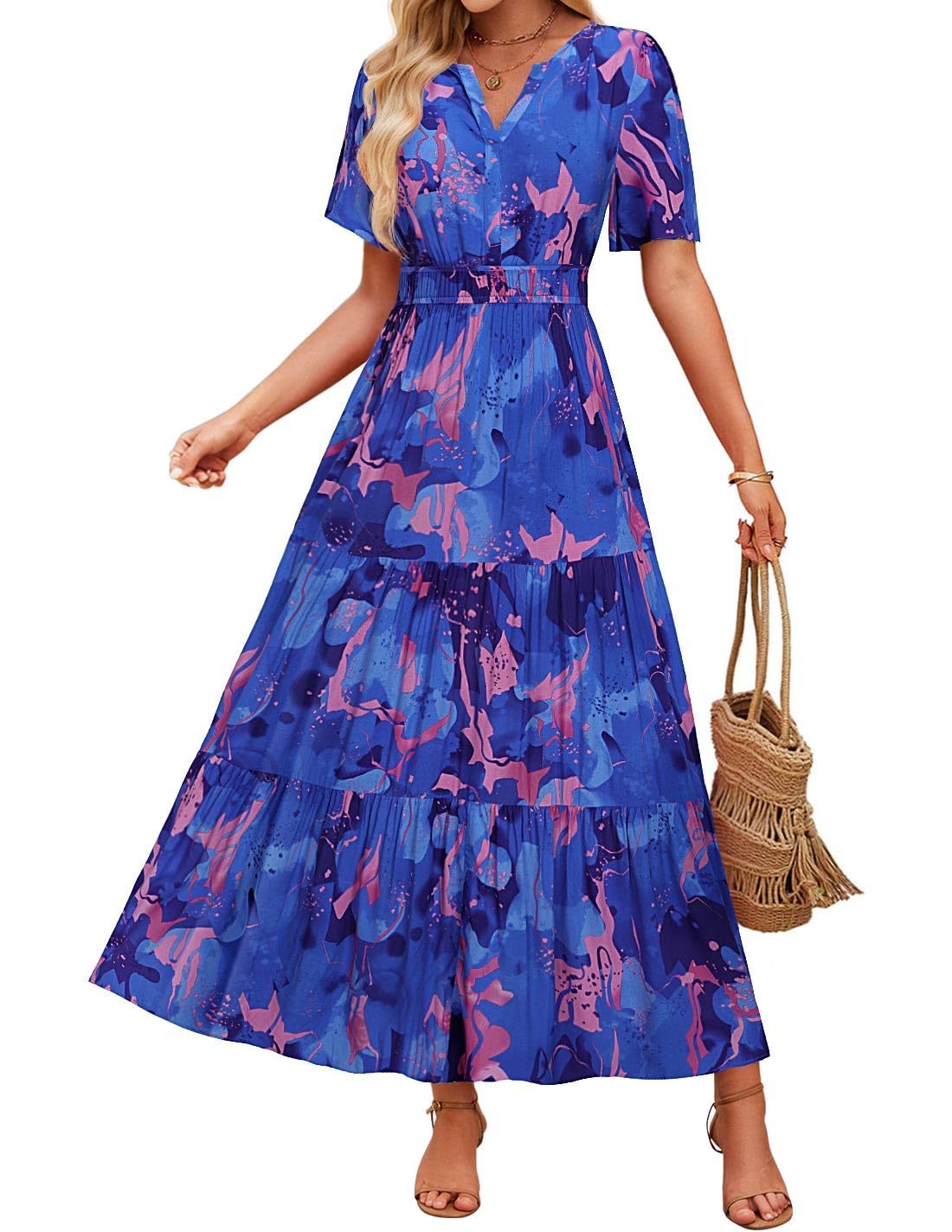Summer Casual Floral Print Maxi Dress