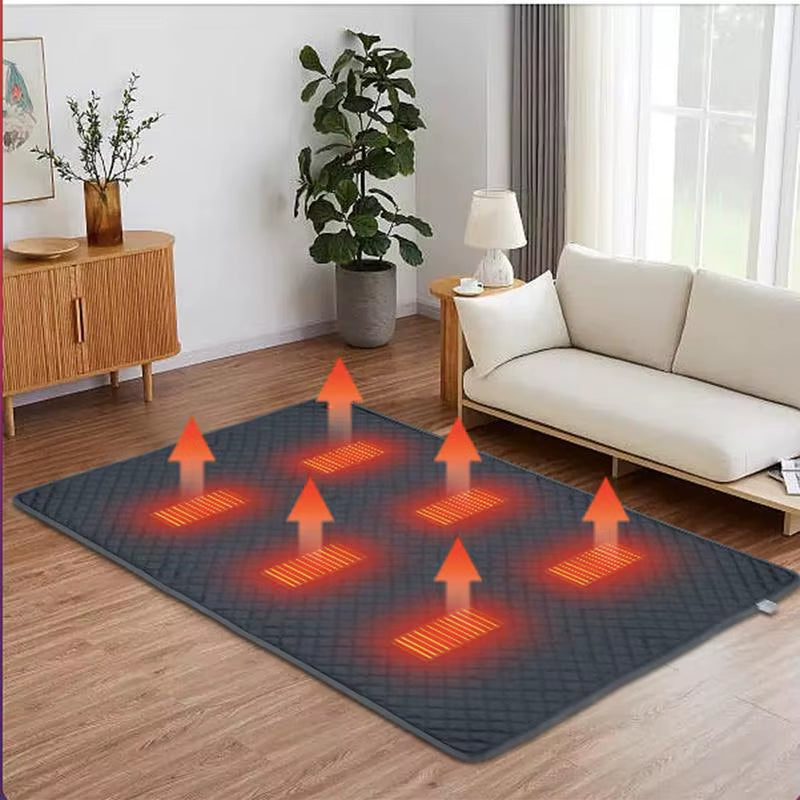 180X150Cm USB Heating Sleeping Mat Outdoor Sleeping Pad Insulation Camping Heated Thickened Mattress Yoga Mat Heating Mats