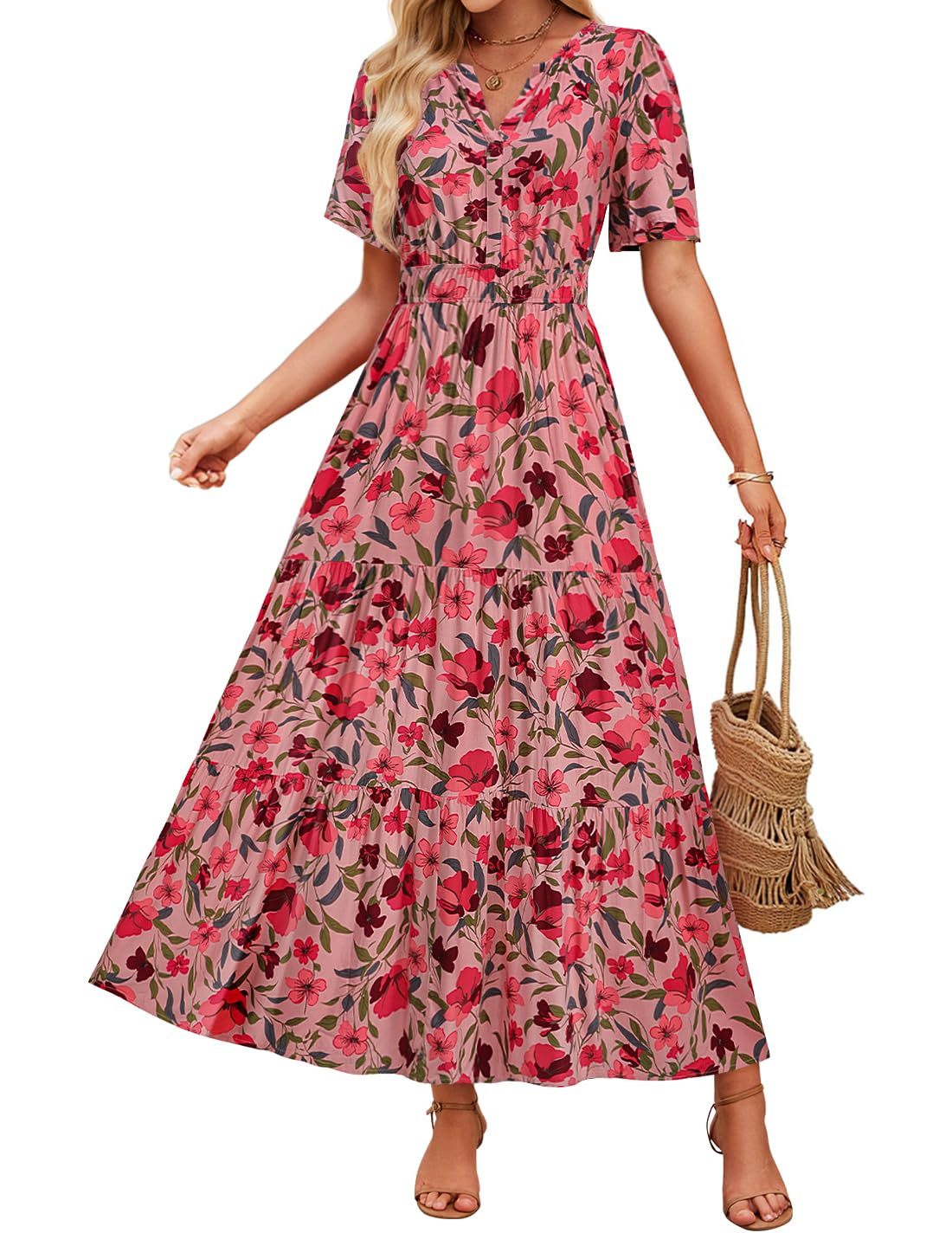 Summer Casual Floral Print Maxi Dress