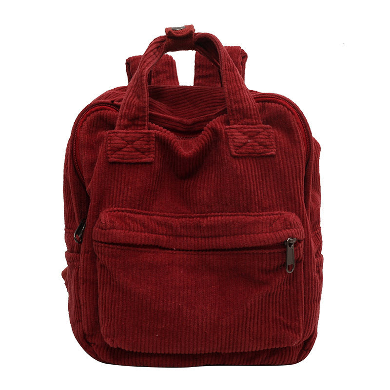 Daily Matching Corduroy Backpack For Women