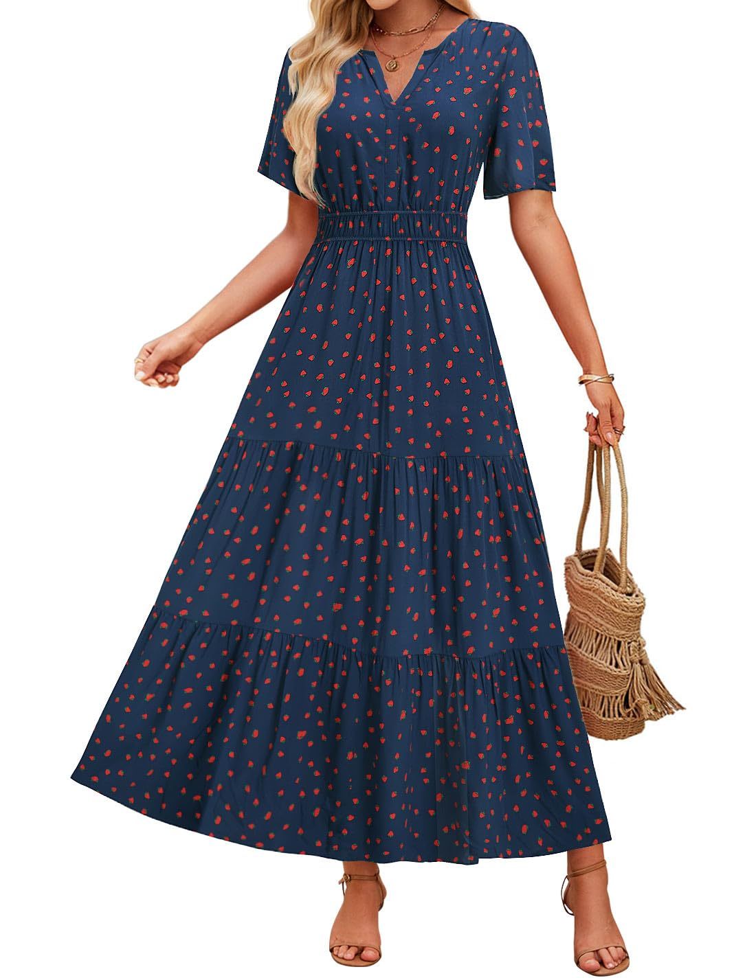 Summer Casual Floral Print Maxi Dress