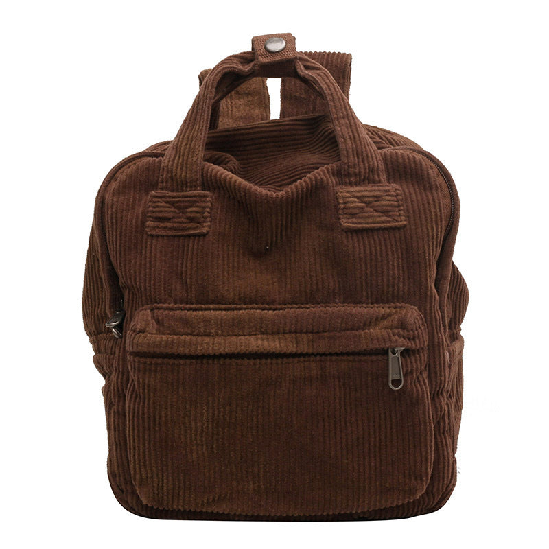 Daily Matching Corduroy Backpack For Women