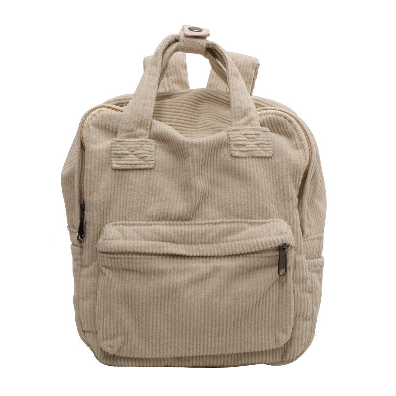 Daily Matching Corduroy Backpack For Women
