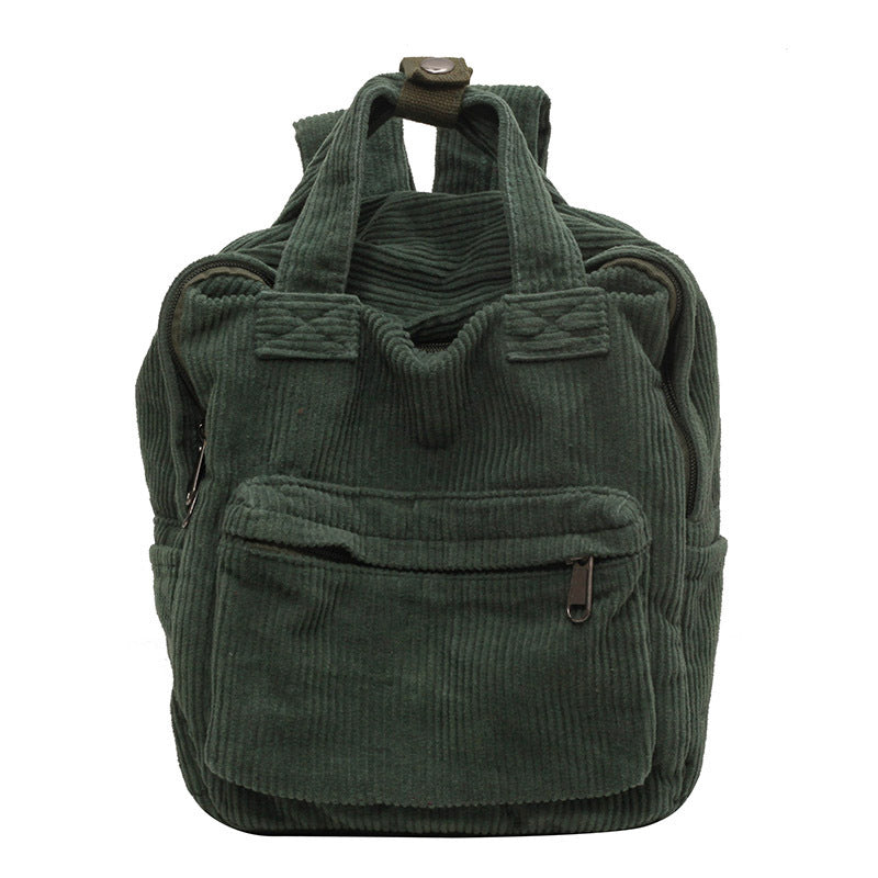 Daily Matching Corduroy Backpack For Women