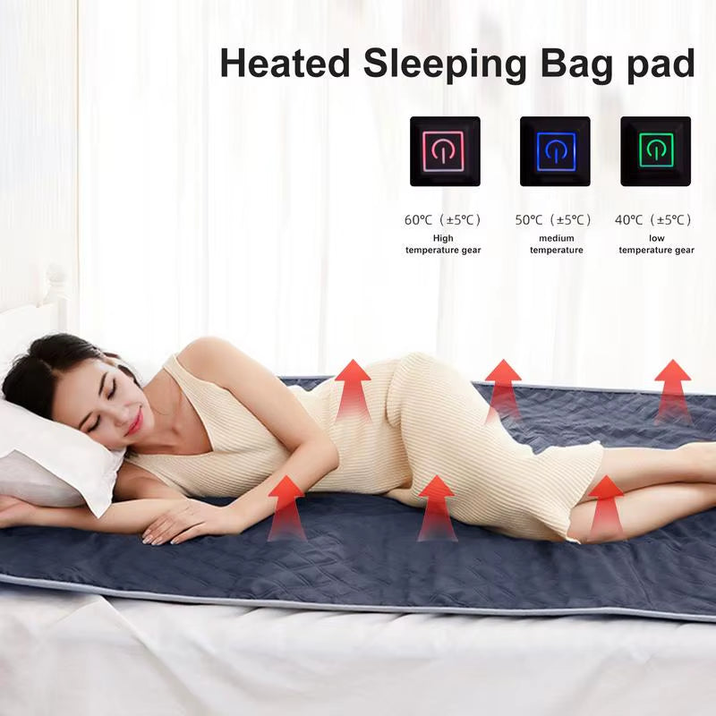 180X150Cm USB Heating Sleeping Mat Outdoor Sleeping Pad Insulation Camping Heated Thickened Mattress Yoga Mat Heating Mats