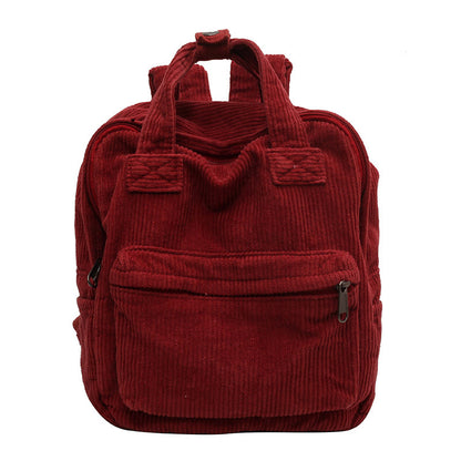 Daily Matching Corduroy Backpack For Women