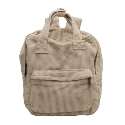 Daily Matching Corduroy Backpack For Women
